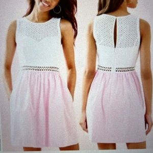 Brand New Lilly Pulitzer Seersucker and Lace Dress